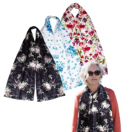 Eclare 3 Pack Washable Adult Bibs for Elderly, Clothing Protector with Snaps, Reusable Adult Bib for Men&Women