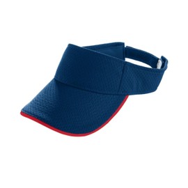 Augusta Sportswear Mens 6223 Visor, Navy/Red