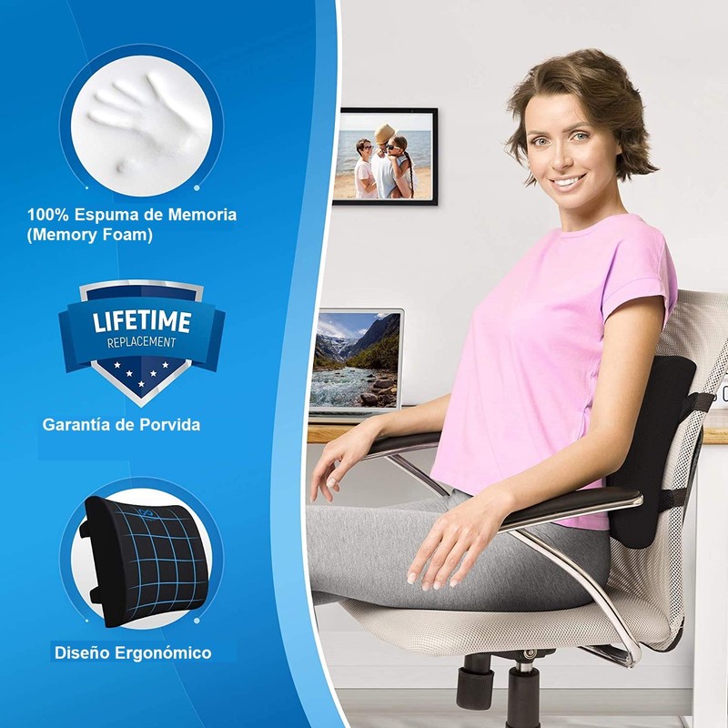 Artromed Cojín Soporte Lumbar de Espalda para Silla de Oficina