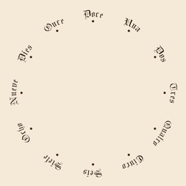 CafePress Quaint Wall Clock with Spanish Numbers 10" Wall Clock for Livingroom, Kitchen, or Office