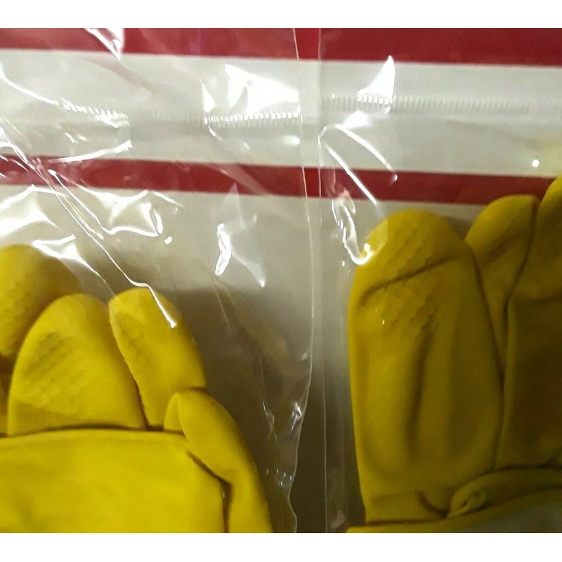 Tuff Grip Yellow Latex Gloves (Can Mix Size S-XL) Plus