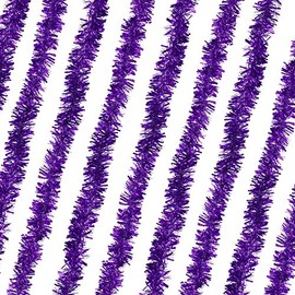 Rocking Party Luxury Thin Metallic Christmas Tinsel Decoration (2 meters, Purple)