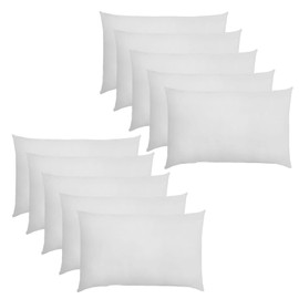 Highams 100% Cotton Plain Dye 10 Pack Housewife Pillowcases - White