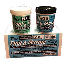 All Fix H20 Underwater EPOXY Putty Pool Marine Repair Cracks Leaks Seal Bond (12 oz. Unit)