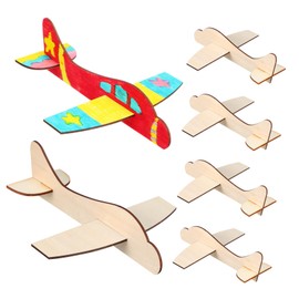 Alipis DIY Wood Planes Model Airplane Wood Planes DIY Balsa Wood Airplane Kits Handicraft Toy Plane Kids Painting Art Craft Supplies