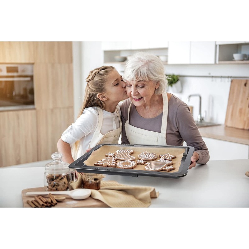 Rosenstein & Söhne Non-Stick Baking Tray: Set of 2 Universal