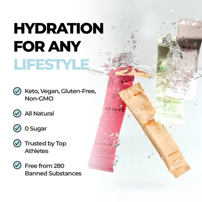 Instant Hydration Electrolytes Powder Packets - Variety Pack - Zero