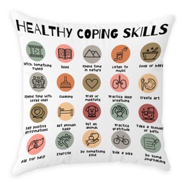 Calming Corner Throw Pillow Cover Counseling Office Must Haves Gifts for Mental Health Recovery Self Care Encourage Pillowcase Home Therapist Office Counselor Psychology Sofa Decorations