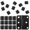 suiwotin 24pcs Butt Hinges Black Door Hinges, 1.5" x 1.3"