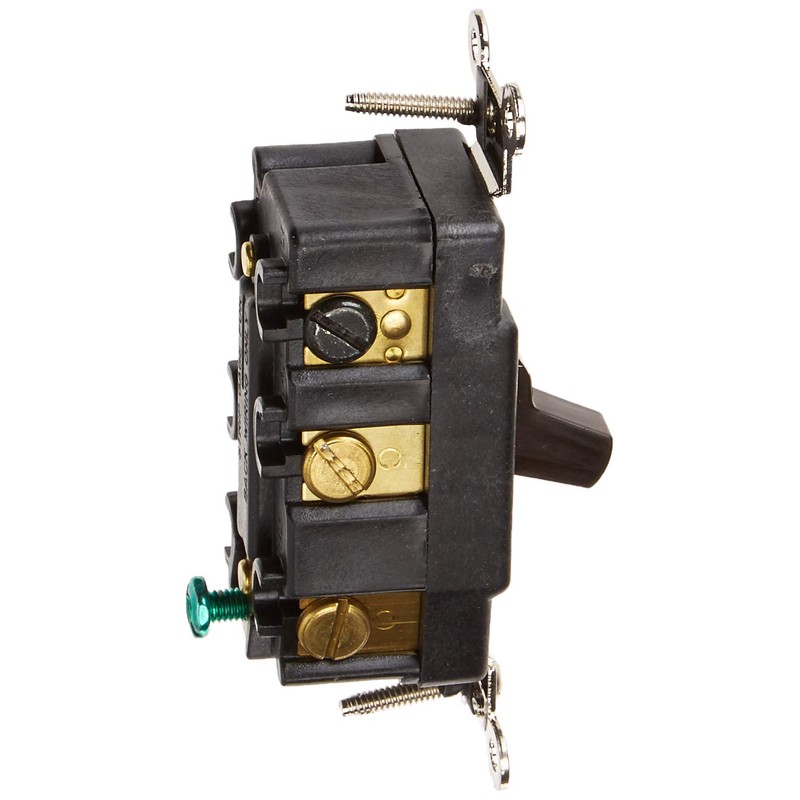 Leviton 30 Amp, 120 Volt, Toggle Double-Pole AC Quiet Switch,