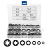 Pack of 340 circlips, locking washers, inner tooth quick release