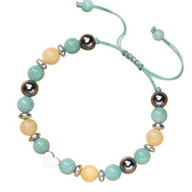 Natural Stone Beaded Bracelet for Girls – Hand-Woven Gemstone Jewelry – Adjustable Cute Wristband – Birthday & Holiday Gift Idea