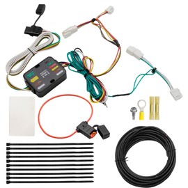 SYOWADA 4 Pin Trailer Wiring Harness, Plug-in Simple Custom-Fit T-Connector 4-Pole Flat Trailer Light Connector, Replacement for Toyota RAV4 2019-2024