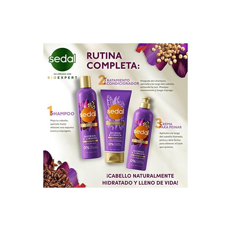 Sedal Shampoo Quinoa y Linaza 370 ml
