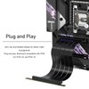 PCIE 4.0 X16 Extender 180 Degree 26GB/s 7.9in Long Gold