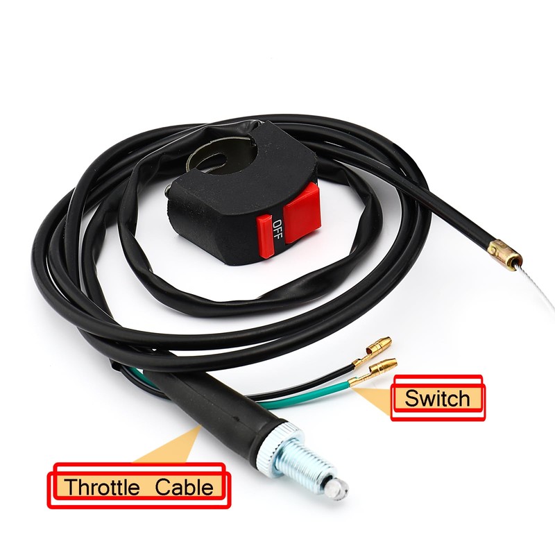 22mm 7/8" Twist Throttle Accelerator Handle (Grip + Cable +