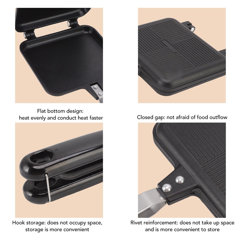 Non Stick Frying Pan Double Sided Aluminium Alloy with Anti