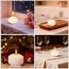 PEDOBALI 84 Pcs 1.75 Inch Unscented Floating Candles, White Elegant