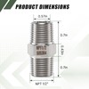 Hex Nipple 1/2" NPT Male x 1/2" NPT Male Threaded