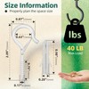 EASTPUK 20PCS Q-Hanger Hooks with Safety Buckle, 2.2 Inch White