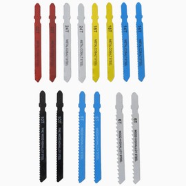 14pc Jigsaw Blade Set T Shank Fitting Jig Saw Metal Plastic Wood Blades TE750