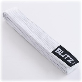 Blitz Plain Coloured Belt - White - 280cm
