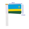 25 Packs Small Rwanda Flags on Handheld Stick，Miniature Rwandan-nation Flag