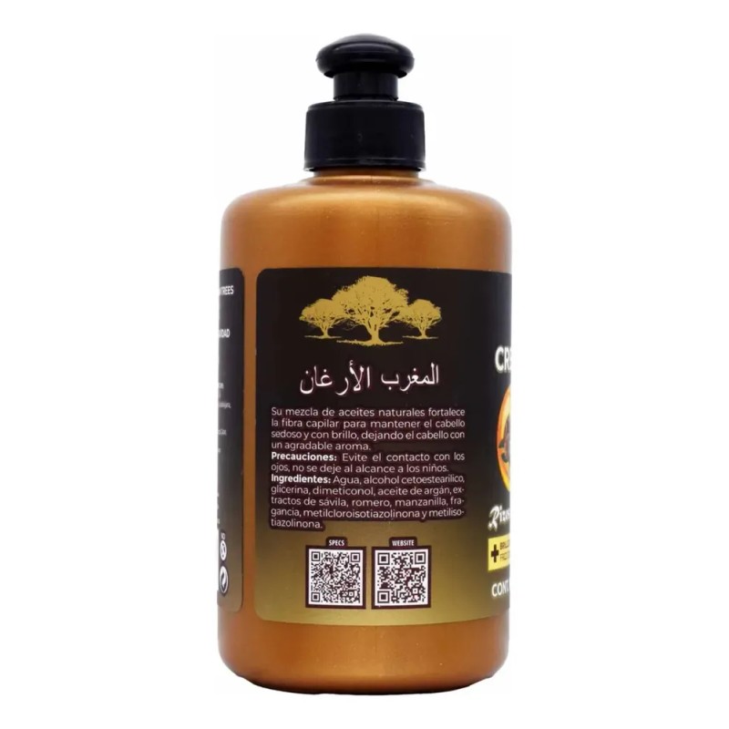 Crema Aceite Argan Peinado Rizos Crecimiento Cuidado Labs ncredible 250ml