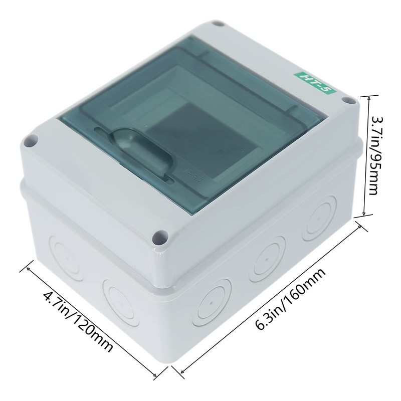 Otdorpatio breaker box Distribution Protection Box, IP65 Clear Cover Electrical