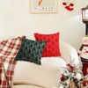 Psythuor Christmas Pillow Covers 18x18, Set of 2 White Christmas