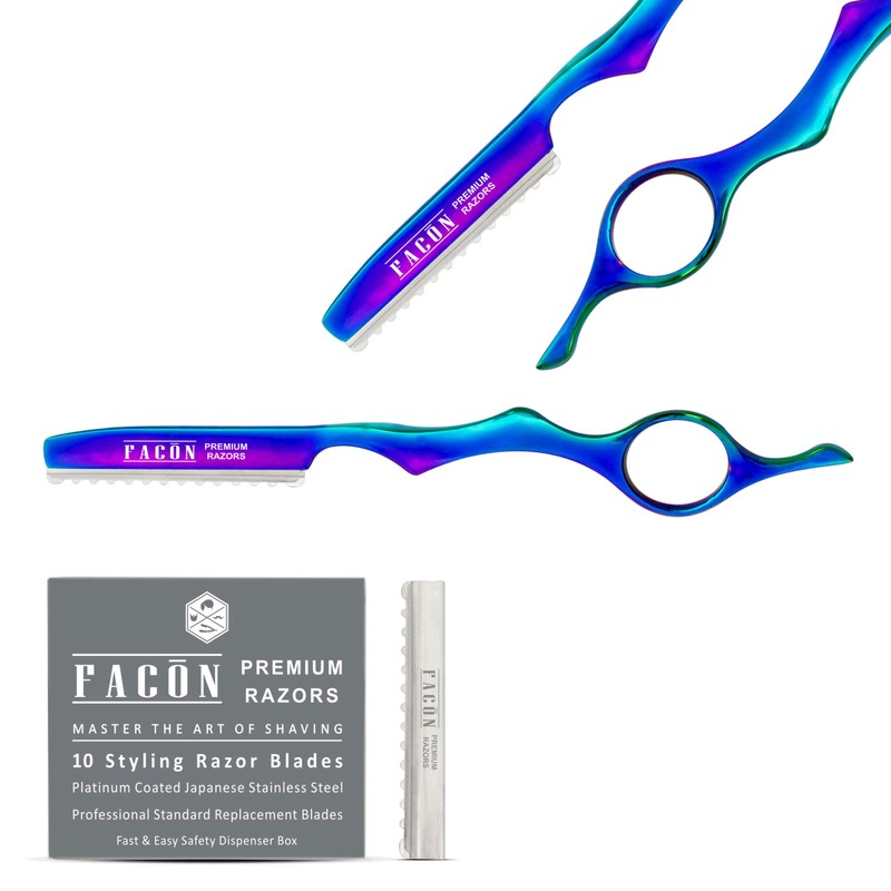 Facón Professional Hair Styling Thinning Texturizing Cutting Feather Razor +