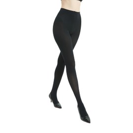 CACCICO 80D Run Resistant Women's Tights Semi Opaque Pantyhose Soft and Elastic High Waist Stockings for Women Black-2XL