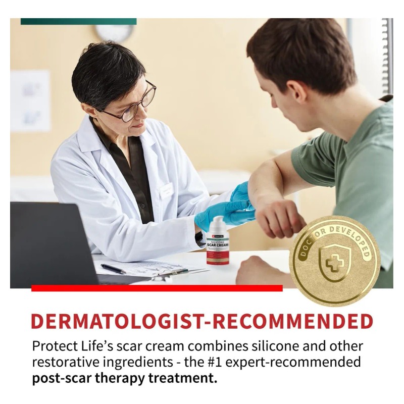 Crema De Silicona Protect Life Para Cicatrices Quirúrgicas,