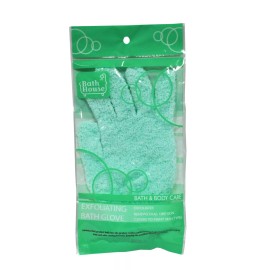 Bath House Exfoliating Bath Glove Green