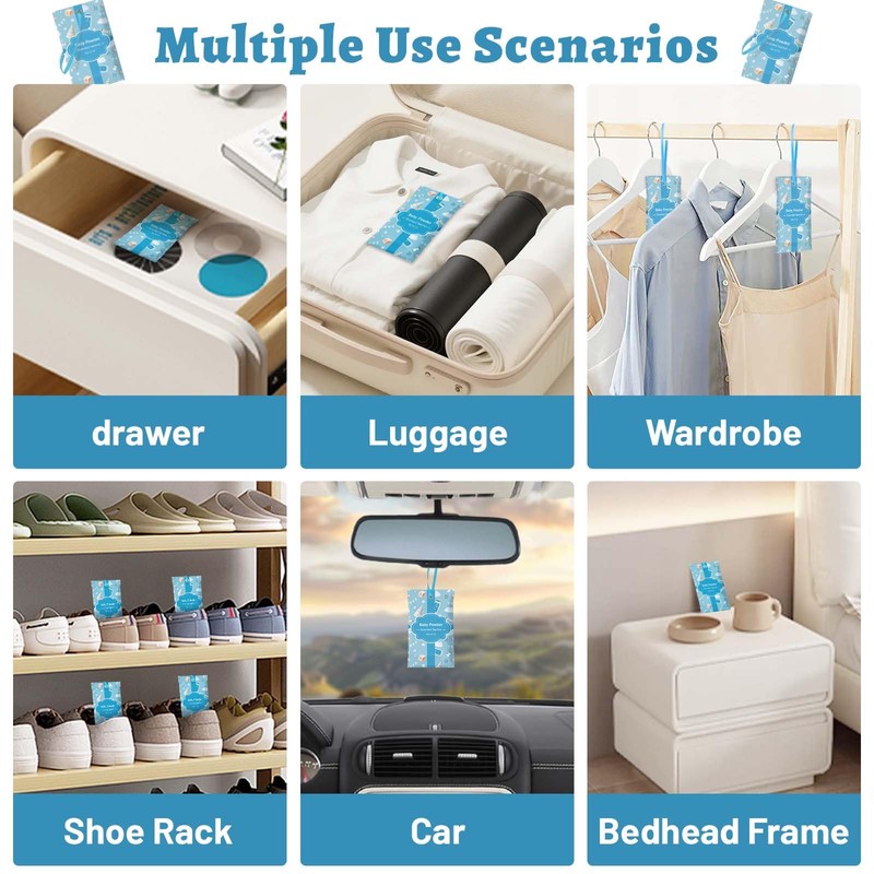 STRN Scented Sachets for Drawer and Closet, Baby Powder Scent