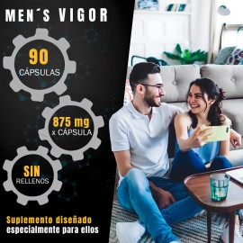 Precursor de Testosterona Arginina para Hombres Fenogreco Maca Negra Sinergia de Ingredientes 90 Cápsulas