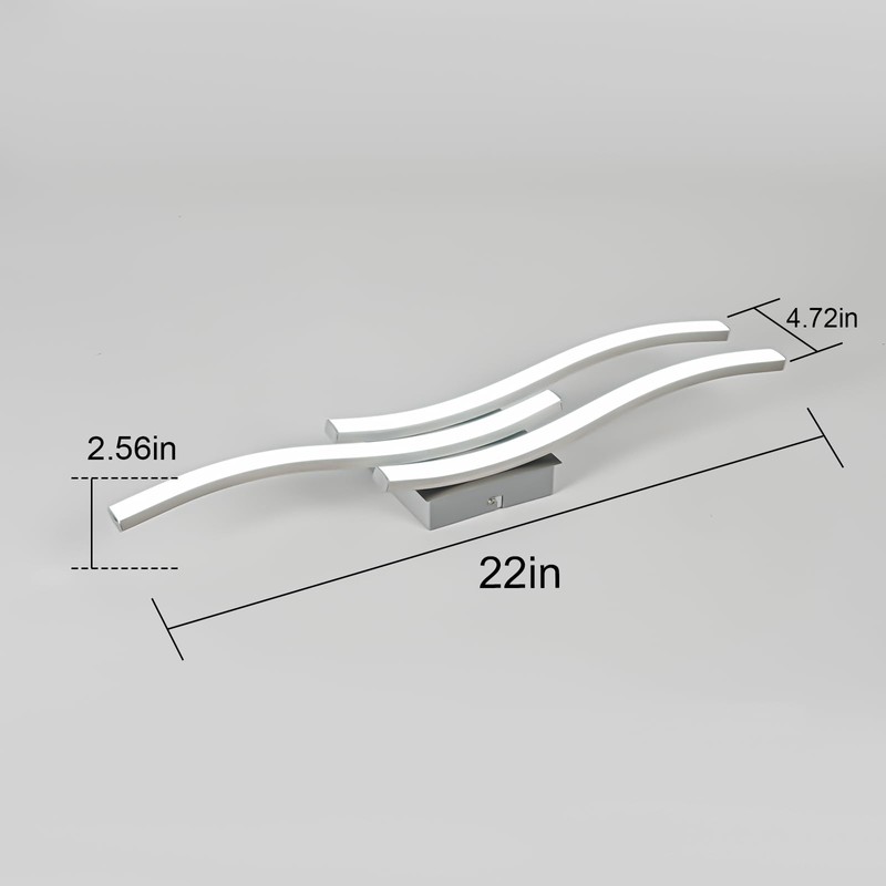 EDISLIVE Modern Dimmable LED Ceiling Light Curved 3 Light 22.5