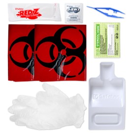 MFASCO Biohazard Fluid Clean Up Kit Deluxe - Approved Bio Bag, Preparedness for Cleaning Blood, Urine, Vomit, Feces - Safety Essentials for First Responder & Medic - Portable Professional Supplies