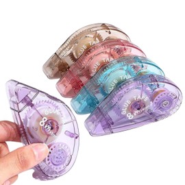 Sparkle_ca Scrapbook Tape, 4 Pack Double Sided Tape Roller for Crafts, Sticky Glue Tape Runner Scrapbooking Supplies for Kids and Adults, 8mm x 8m