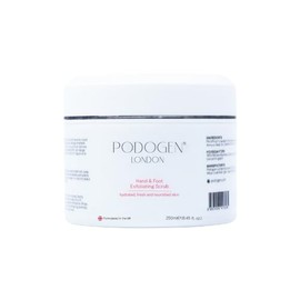 PODOGEN LONDON Hand & Foot Exfoliating Scrub, Hydrated, Fresh and nourished Skin, Restores Softness to Hands and Feet, Infused 250ML / 8.45fl. Oz.