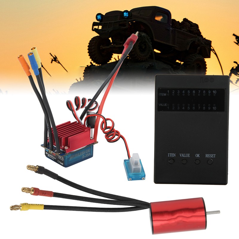 S2440 4000KV Brushless Motor Combo 35A ESC Programming Card Upgrade