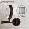 OVENTE Wall Mounted Lighted Makeup Mirror, 7" Double Sided 1X/10X