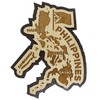 Printtoo Wooden Philippines Map Engraved Fridge Magnet Souvenir Collectibles Gift