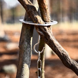 Yuzita Camping Tripod Board - Turn Branches into Campfire Tripod, Stainless Steel Campfire Support Plate with Adjustable Chain for Hanging Cookware - Perfect Accessories for Outdoor Cooking