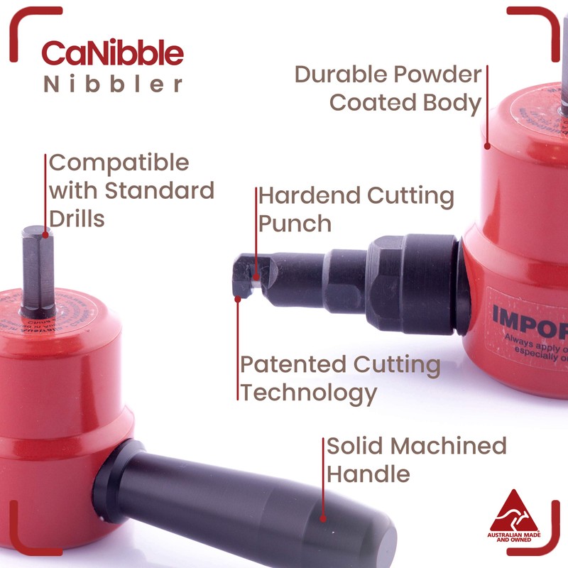 CaNibble Drill Attachment Nibbler, For Flat & Corrugated Sheets Up
