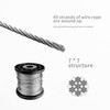 AZKEEGREY 1/16 Wire Rope Set 100m, 304 Stainless Steel Wire
