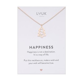 LUUK LIFESTYLE Modern Stainless Steel Necklace with Pendant, 50 cm Adjustable Length, Jewellery Gift for Best Friend, Silver, Stainless Steel
