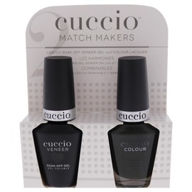 Cuccio Matchmaker - Colour Nail Lacquer & Veneer Gel Polish - For Manicures & Pedicures, Full Coverage - Long Lasting, High Shine - Cruelty, Formaldehyde & Toluene Free - 2 pc, Glasgow Nights - GREEN (I0098375)