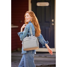 Baggallini Women's Modern Everywhere Drawstring Tote, Sterling Shimmer