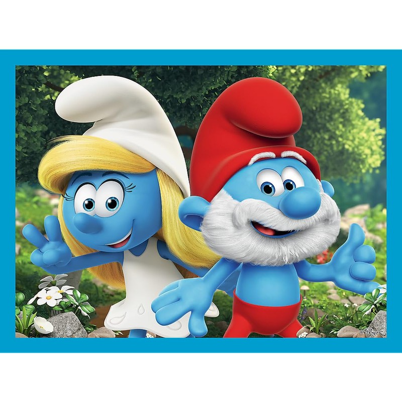 Trefl 93656 Smurfs Puzzle and Memos Set for Children, Multi-Coloured